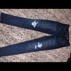 Dark wash blue jeans